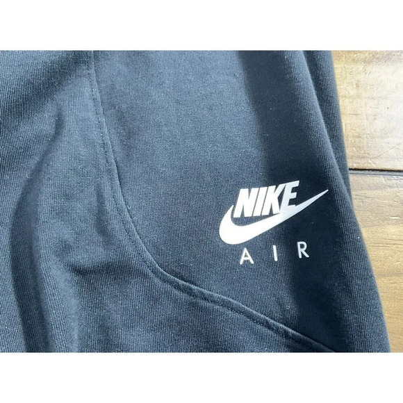 Nike Air Logo Cropped Leggings Black Mid Rise Size Medium - Picture 5 of 9